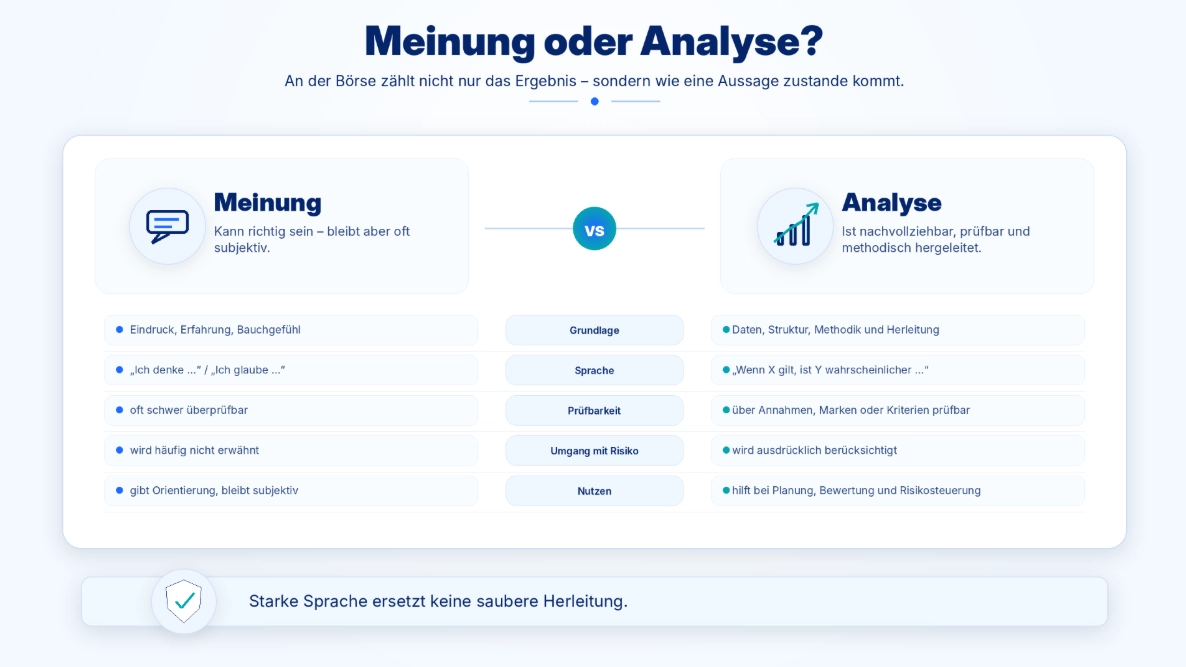 Meinung oder Analyse